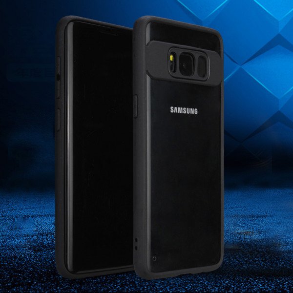 Wholesale Galaxy S8 Plus Slim Clear Hybrid Case (Black)